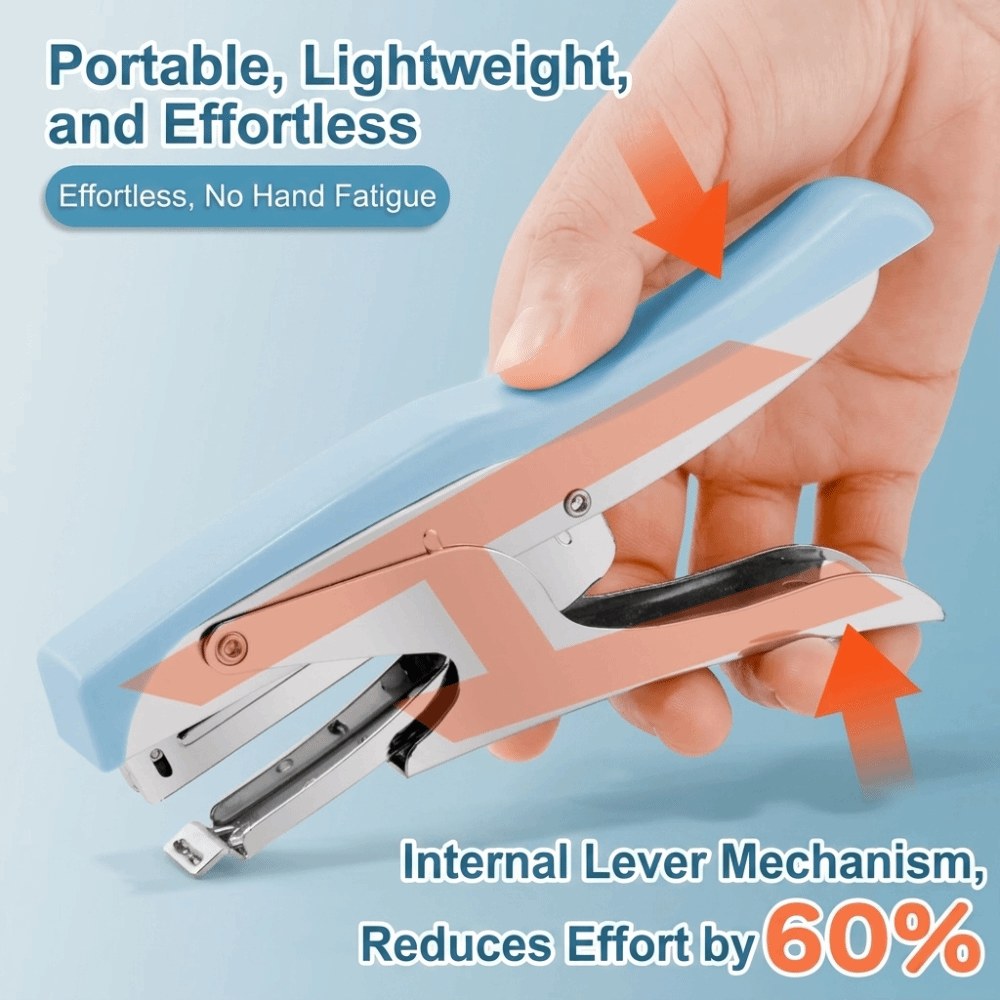 Stapler Heavy Duty - دباسة يدوية معدنية تعمل بالرافعة، موفرة