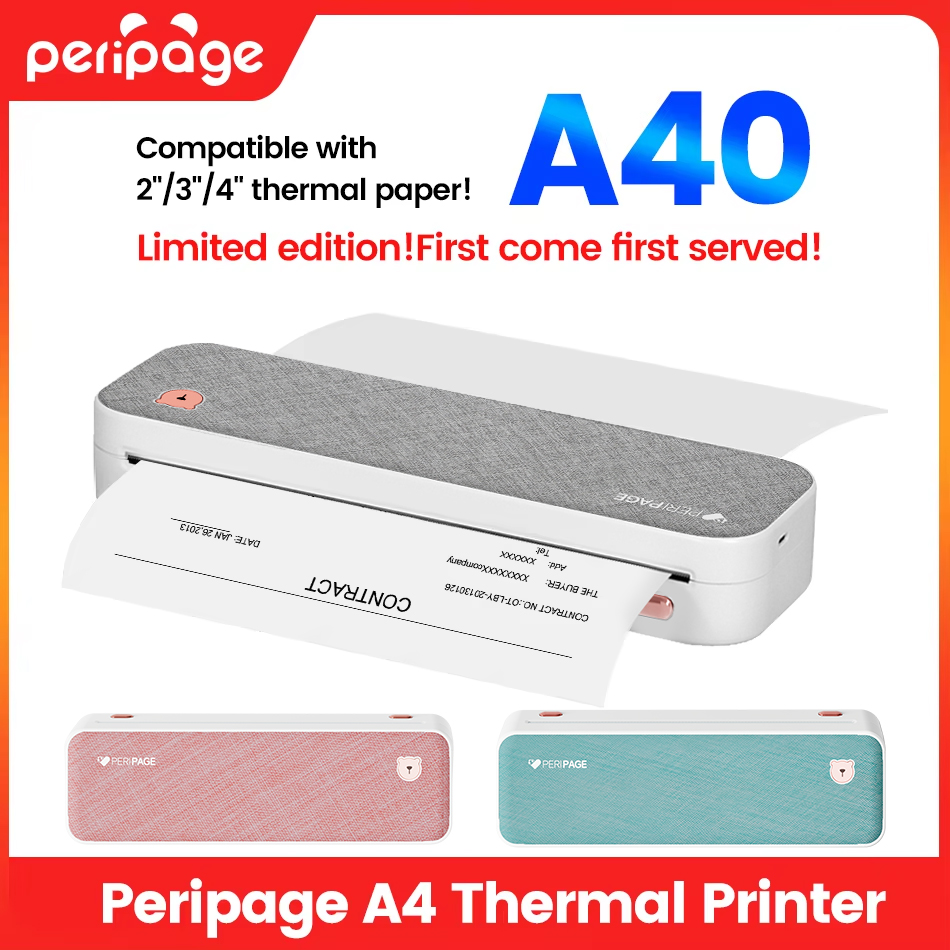 Commercial Book Printing Machines - Peripage A4 طابعة محمولة نقل ورقة